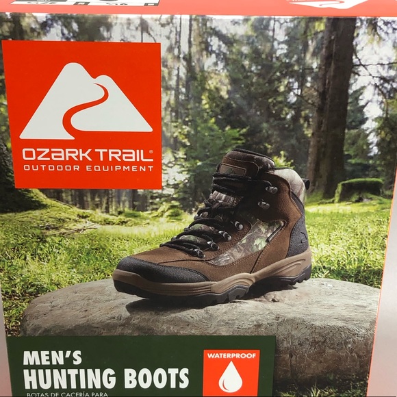 NWT Ozark Trail Men’s Brush Ankle High Waterproof Camo Mid Hiking Boots - Picture 8 of 16